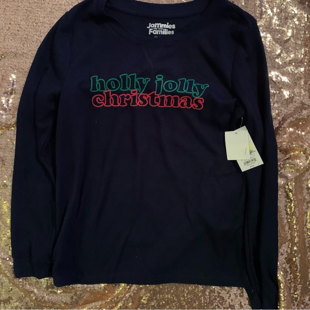 Jammies For Families Navy Christmas Pajama Top